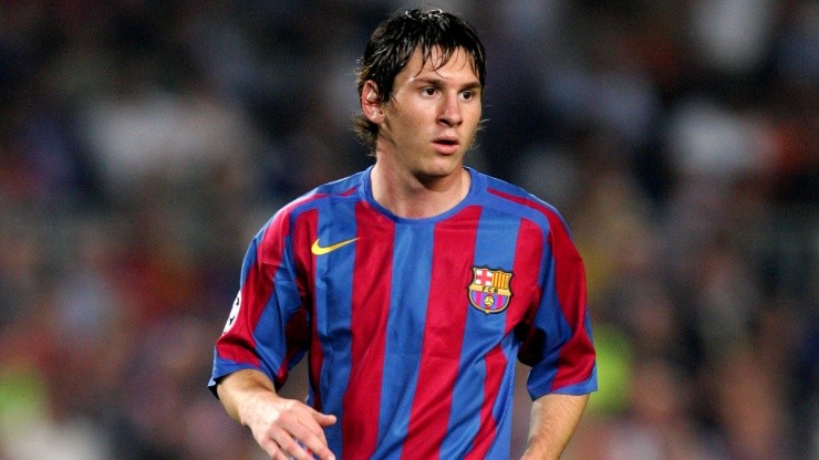 Lionel Messi in his first years at Barcelona's senior team.