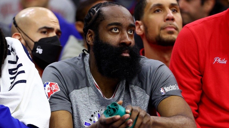 James Harden during the Sixers' loss to the Nets.