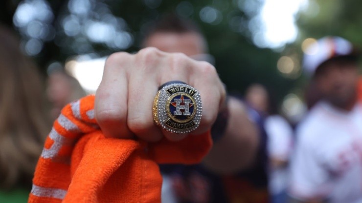 Astros fan with World Series ring