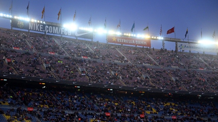 A view of the Camp Nou in Barcelona's La Liga game against Cadiz.