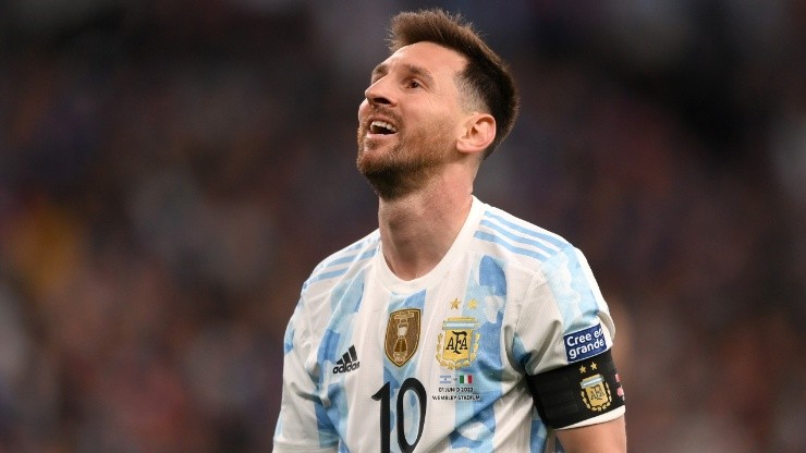 Lionel Messi during the 2022 Finalissima.