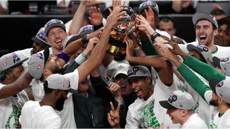 Boston Celtics celebrates their #22nd Eastern Conference title