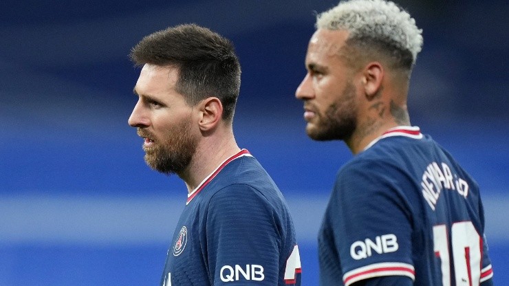 Lionel Messi and Neymar of PSG