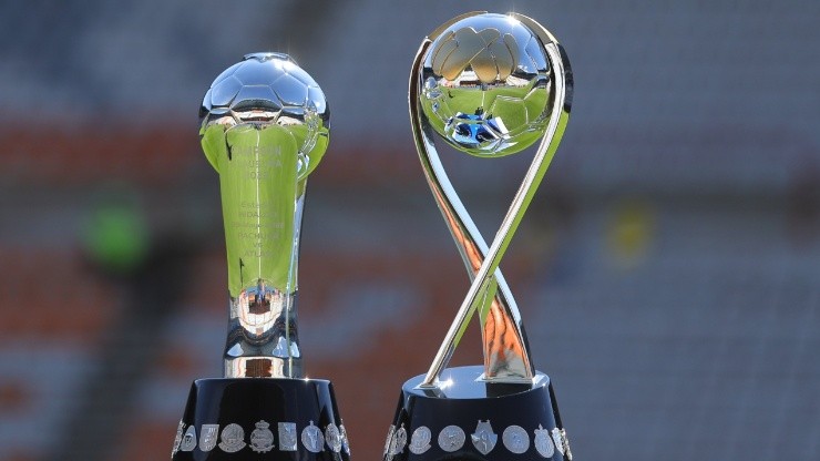 Trophies of Liga MX (L) and Campeon de Campeones