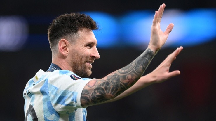 Lionel Messi after the Finalissima 2022 Final against Italy.
