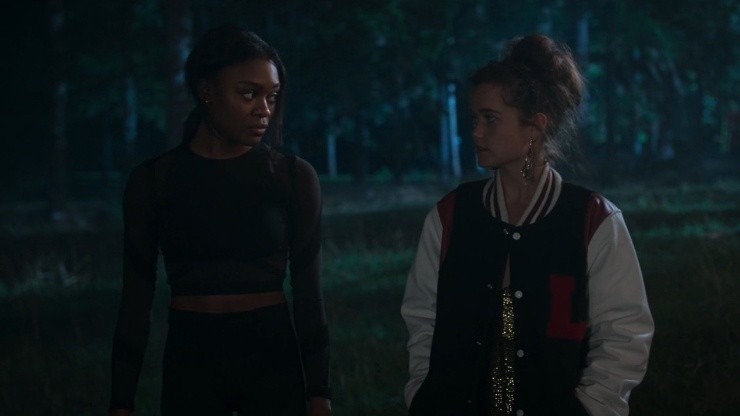 Sarah Catherine Hook and Imani Lewis in First Kill, Season 1.