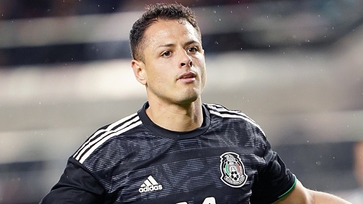 Javier Hernandez in his last game with the Mexico National team