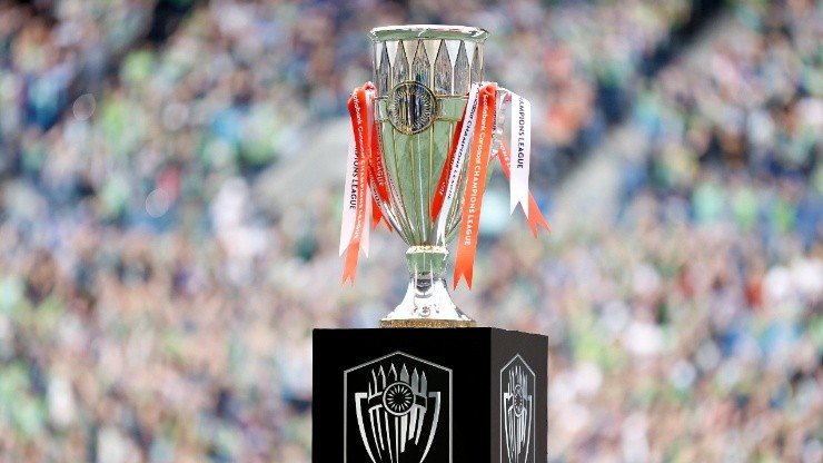 Concacaf Champions League trophy at the Lumen Field