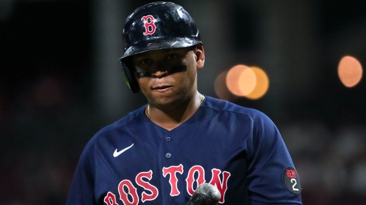 Rafael Devers with the Boston Red Sox