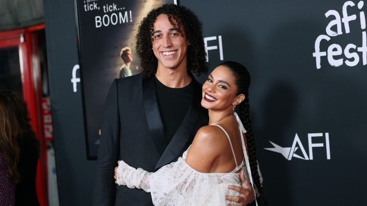 Cole Tucker and Vanessa Hudgens attend the 2021 AFI Fest Opening Night Gala Premiere of Netflix's "tick, tick…BOOM".
