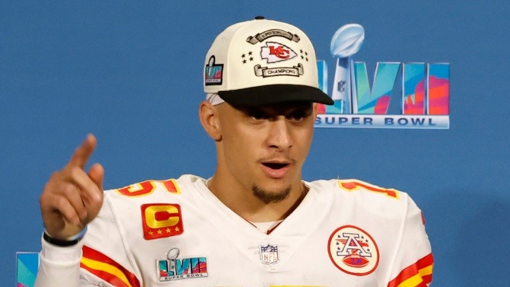 Mahomes of the Chiefs in 2023 after winning the Super Bowl LVII
