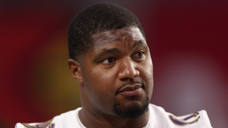 Calais Campbell with the Baltimore Ravens