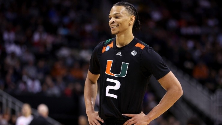 Isaiah Wong of the Miami Hurricanes during March Madness 2023