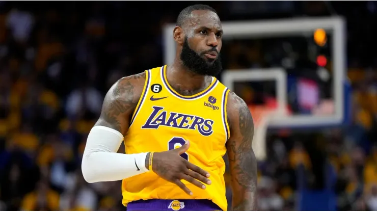 LeBron James with Los Angeles Lakers during the 2023 NBA playoffs

