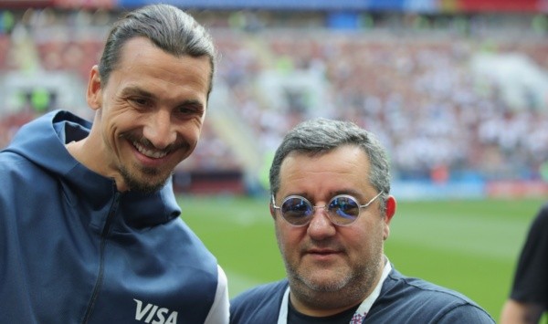 Zlatan Ibrahimovic and agent Mino Raiola (Alexander Hassenstein/Getty Images)