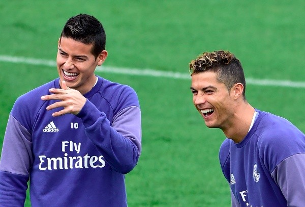 Desde la llegada del colombiano al Real Madrid, hasta en las prácticas fueron buen amigos