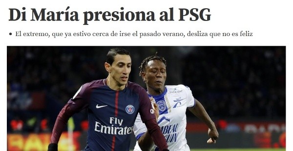 Mundo Deportivo afirma que Fideo podría irse de PSG.