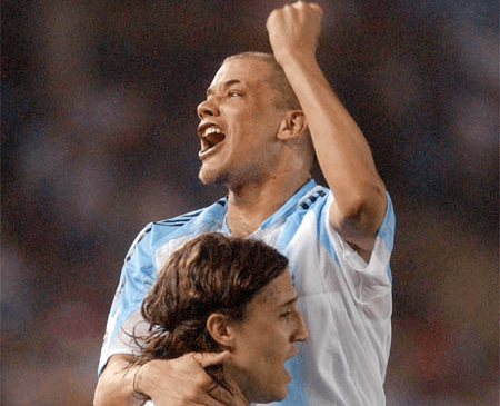 Crespo y D&#039;Alessandro jugaron juntos en la Selección argentina.