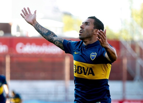 Tevez tras un partido estelar ante Argentinos Juniors en 2015.