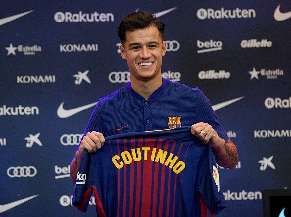 Coutinho fue presentado ayer en el Camp Nou.