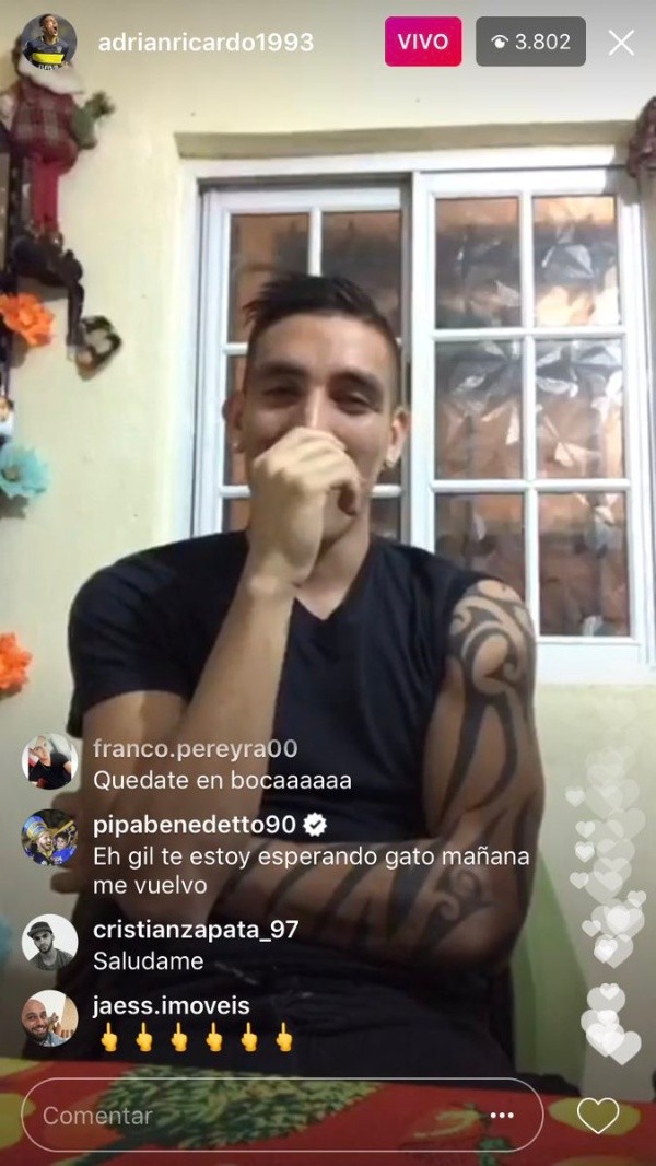 La captura de pantalla en la que se puede apreciar el mensaje del exdelantero de América de México.