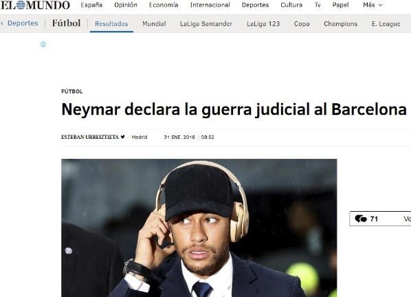 Deporvito  Neymar DEMANDA a Barcelona por millonaria 