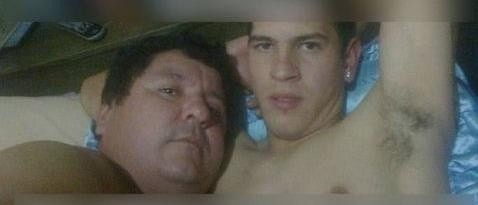 LA FOTO VIRAL. El presidente González junto a Gabriel Caballero.