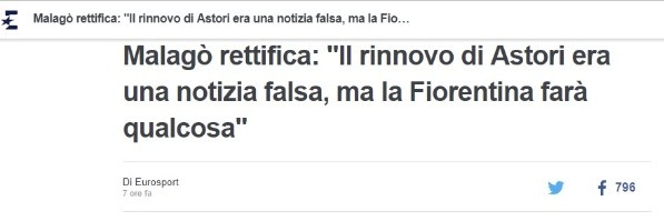 La declaración del dirigente en Eurosport Italia