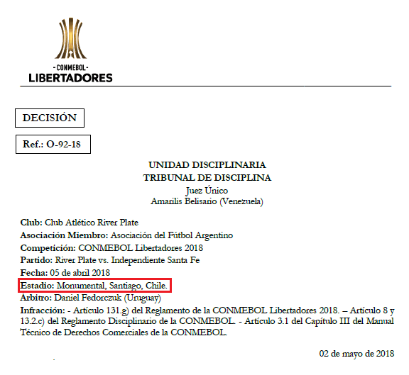 El error de laConmebol en su comunicado