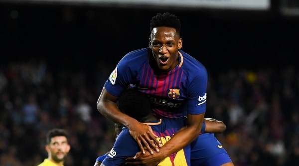 Foto de Yerry Mina, jugador de Barcelona.