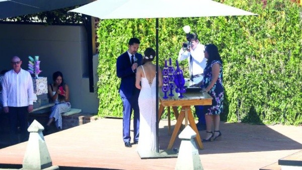 Así fue la boda del dirigente y la periodista (TV Notas)