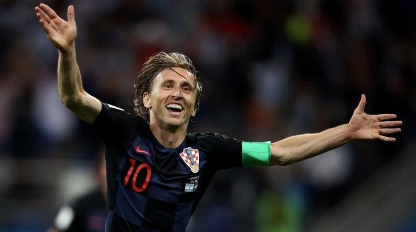 FELICIDAD CROATA. Luka Modric celebra el 2-0 de Croacia ante Argentina.
