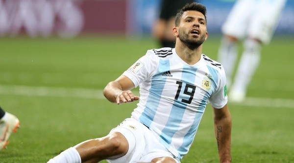 Foto de Sergio Aguero en la Selección Argentina