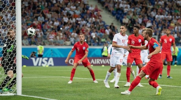 Harry Kane marcó los dos goles de Inglaterra ante Túnez. (Foto: Getty).