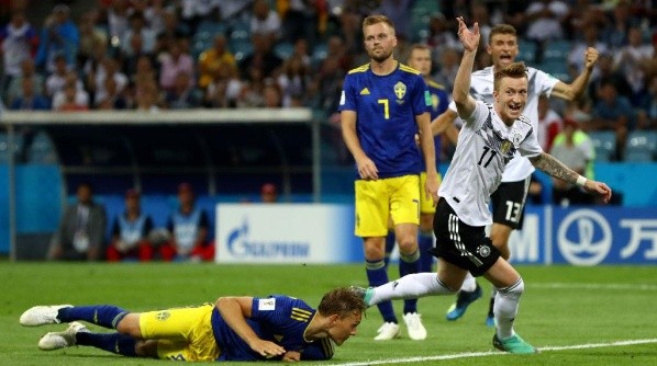 Marco Reus festeja el tanto del empate.