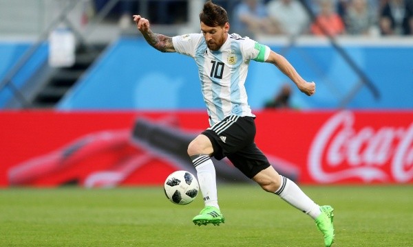 Messi en el partido ante Nigeria.