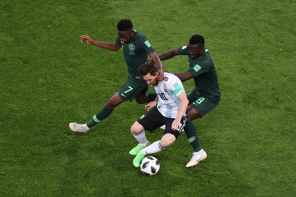 Nigeria ante Argentina en el Mundial.