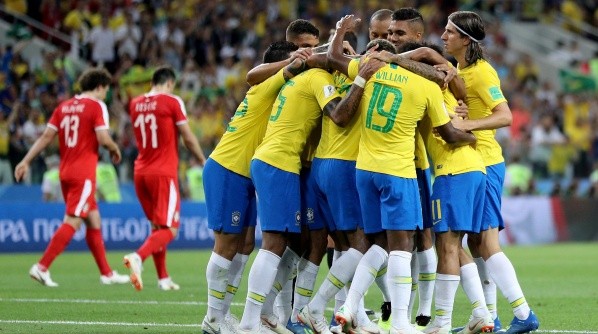 Foto de los jugadores de la Selección de Brasil