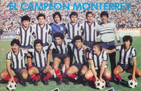Plantel de Monterrey campeón en el Torneo México 86.