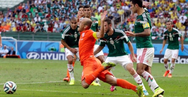 México vs Holanda. Mundial de Brasil 2014.