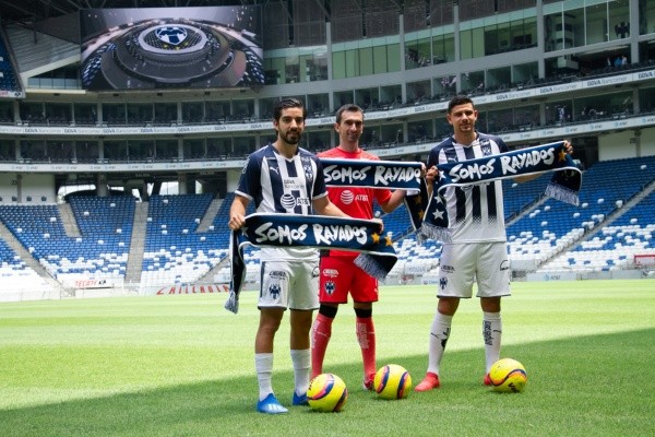 Presentación de Rodolfo Pizarro, Marcelo Barovero y Luis Madrigal en Monterrey.