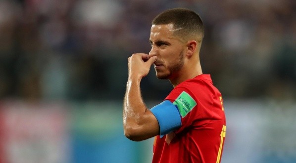 Foto de Hazard, jugador de la Selección de Bélgica.