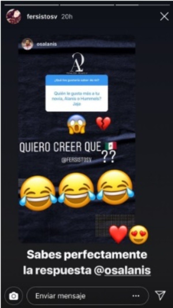Fernanda Sistos le responde a Alanís en Instagram