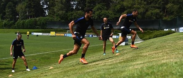 DE PRETEMPORADA. Antonio Candreva durante los entrenamientos del Inter.