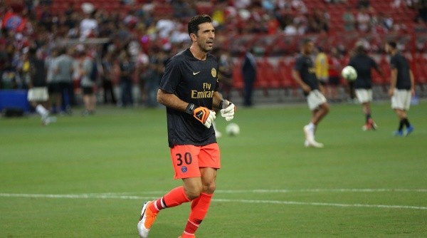 Foto de Gigi Buffon, arquero de Paris Saint Germain.