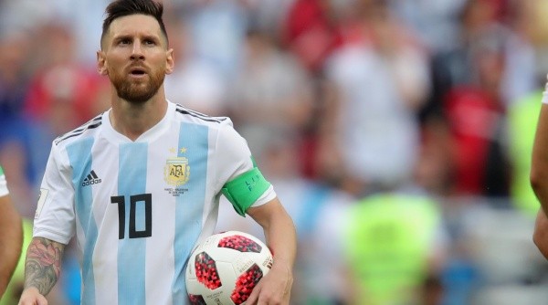 Lionel Messi con la camiseta de la Selección Argentina