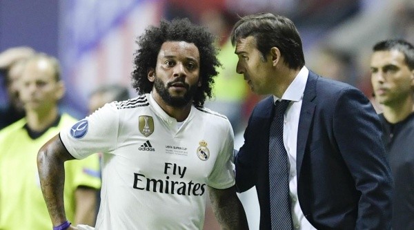 Marcelo no se fue conforme con el cambio de Lopetegui.
