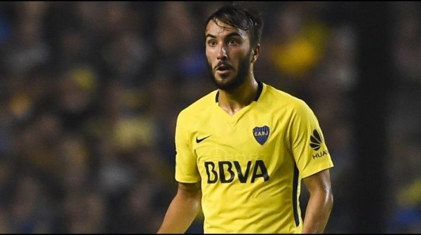 Sebastián Pérez jugando en Boca.