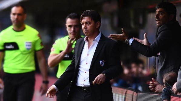 Marcelo Gallardo en plena Bombonera.