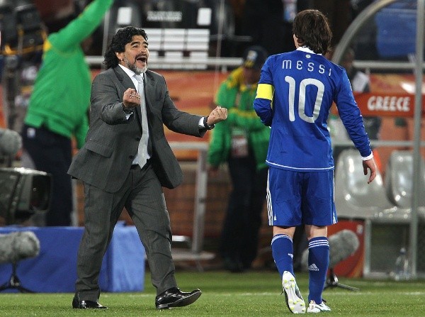 Los dos astros en la Selección Argentina.